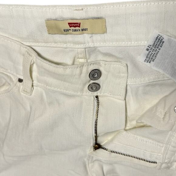 Levi's Women's White 529 Curvy Boot Cut Western Boho Style Jeans - Size 12 - Picture 7 of 8